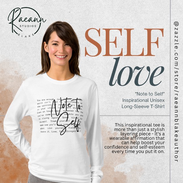 "Note to Self" Inspirational Unisex Long-Sleeve T-Shirt (Creator Uploaded)
