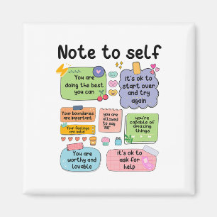 Note To Self Mental Health School Psychologist 1 Magnet