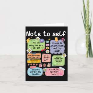 Note To Self, Motivational, Mental Health, Sitive Card