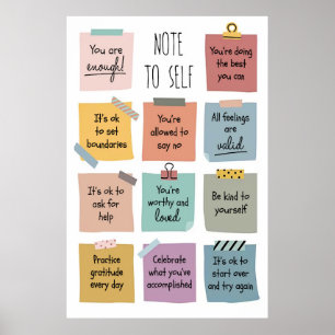 Note to self poster
