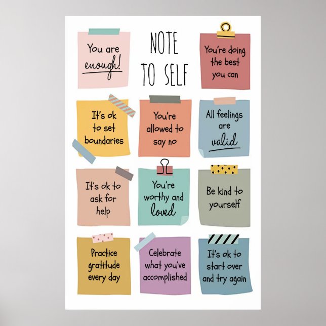 Note to self poster (Front)