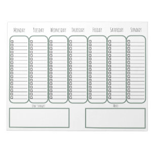 Notebook (27,94 x 21,59 cm), 40 pages - List Notepad