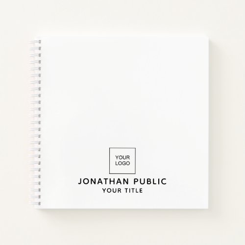 Notebook Add Company Logo Here Personalized