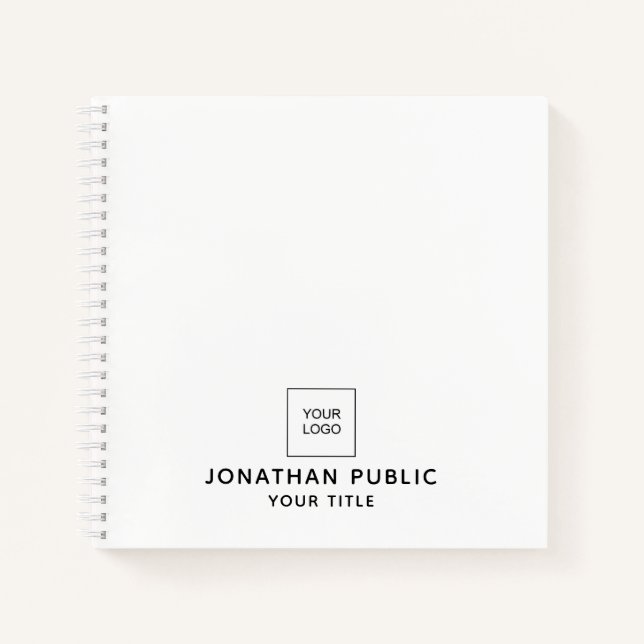 Notebook Add Company Logo Here Personalized (Front)