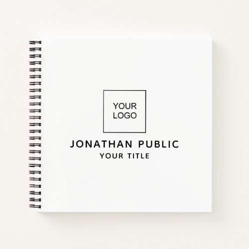Notebook Add Logo Here Personalized