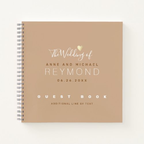 notebook as a wedding guestbook