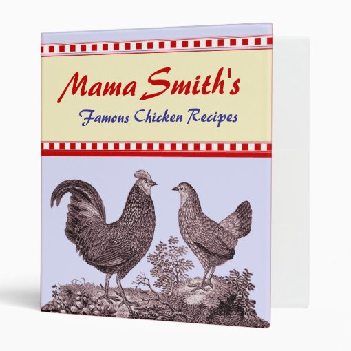 Notebook Binder for Your Favorite Chicken Recipes Zazzle