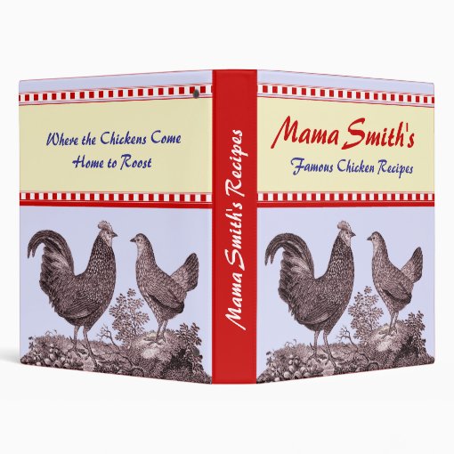 Notebook Binder for Your Favorite Chicken Recipes Zazzle