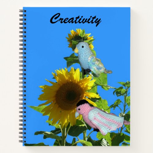 Notebook _ Birds on Sunflower