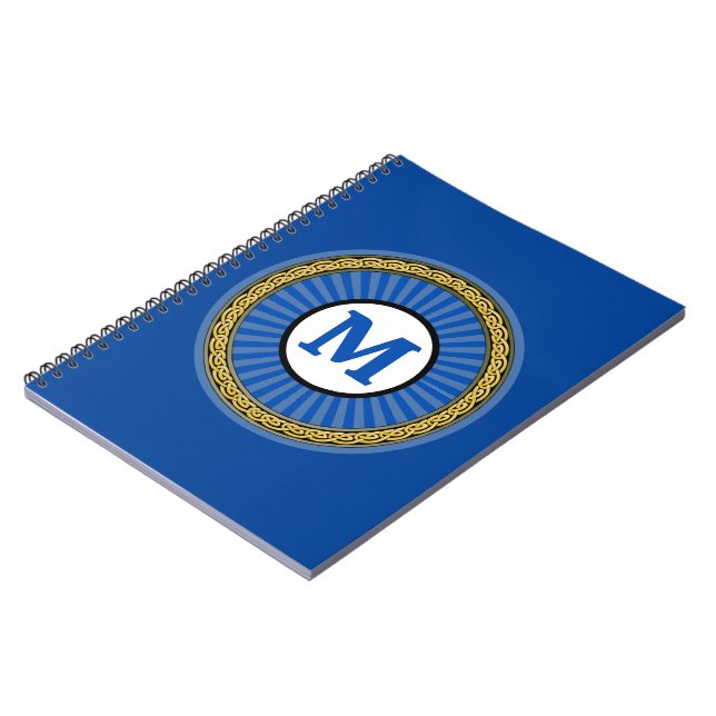 Notebook -  Blue - Personalized - Add Initial (Left Side)