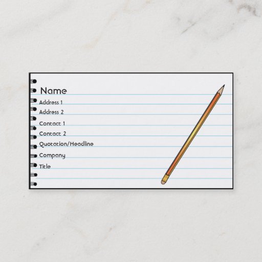 Customizable Notebook - Business Business Card Templates