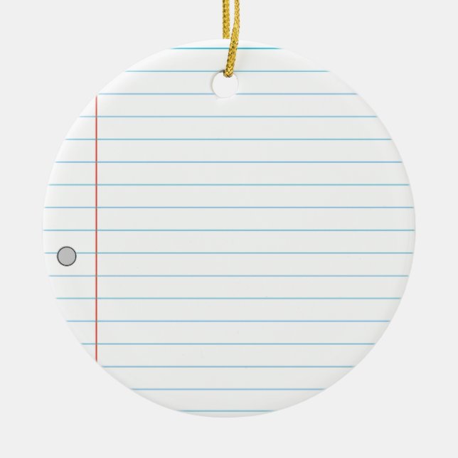 Notebook Ceramic Ornament (Front)