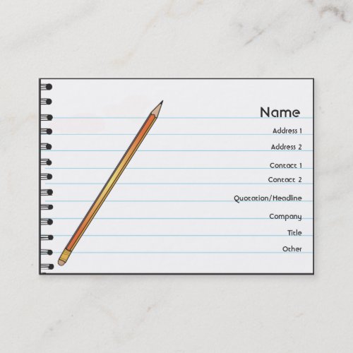 Notebook - Chubby Business Cards
