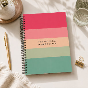 Notebook   Colorful Stripe Spiral Journal Book