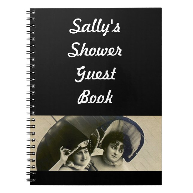 Notebook Cute Fun Bridal Shower Advice Guest Book (Front)