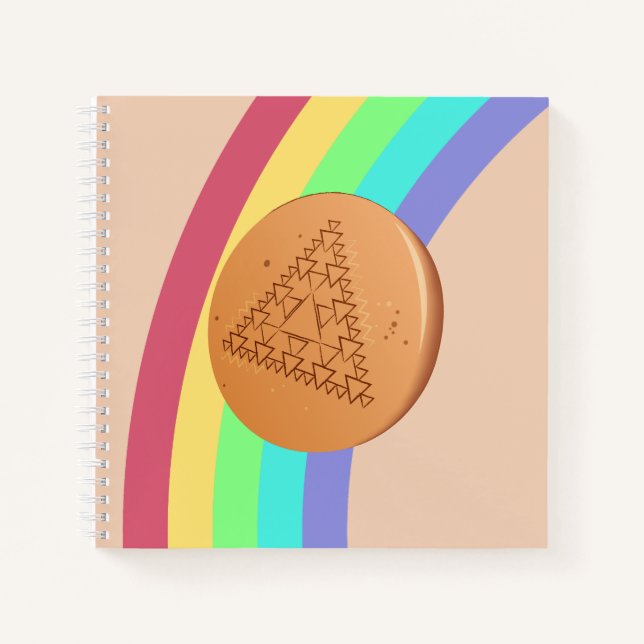 Notebook Dalgona Multiple Triangle - Side View (Front)