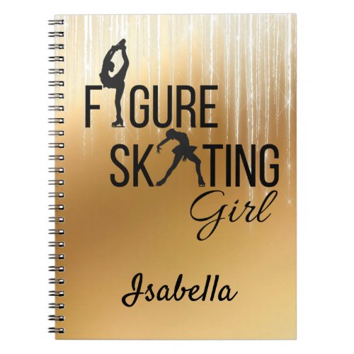 Notebook Figure skating girl Gold icicle