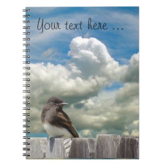 Notebook - Flycatcher on fence