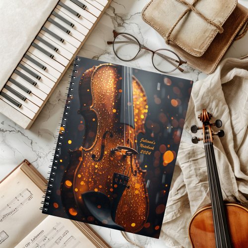 Notebook for Music Teacher Violinist Student