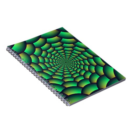 Notebook Green Ball Spiral Tunnel