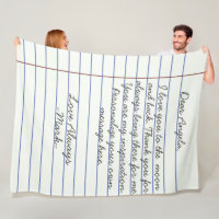 Notebook handwritten love letter or message custom