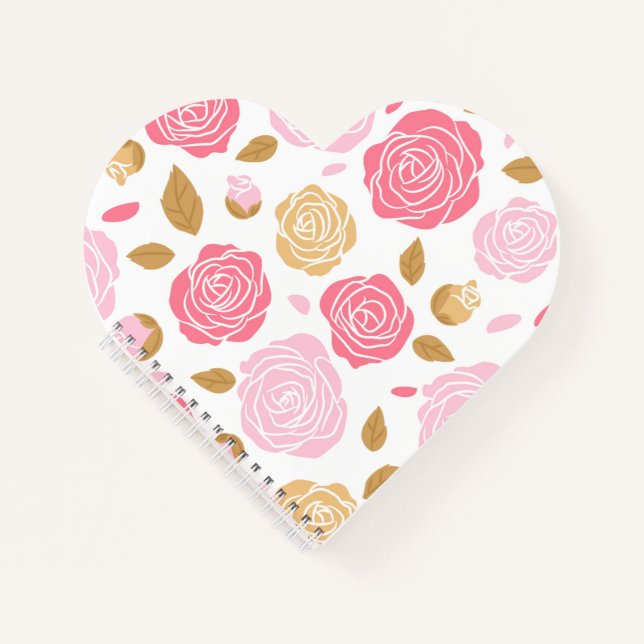 Notebook-Heart Floral Notebook (Front)