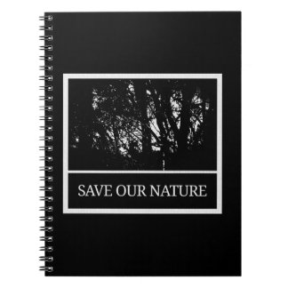 Notebook in black and white - Nature Conservation