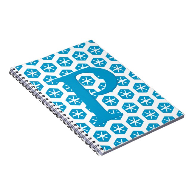 Notebook - Initial with Snowflake Pattern (Right Side)