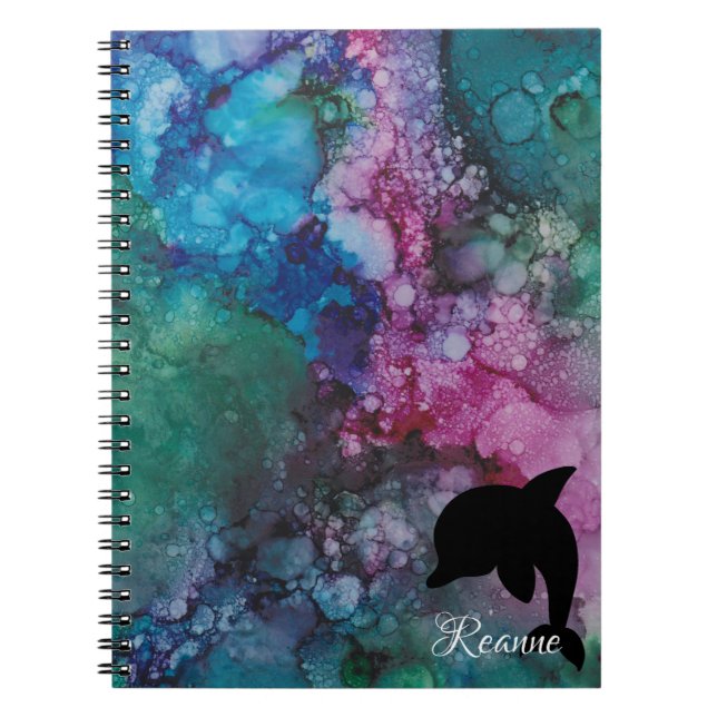 Notebook "Inkblots/Dolphin" Personalize (Front)