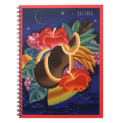 Notebook Journal Aloha Diary Ukulele Island Nights