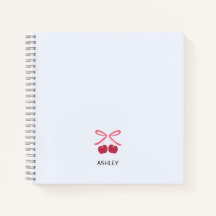 Notebook Journal | Sweet Cherry Bow Cute