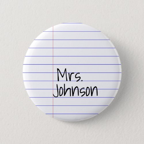 Notebook lined paper best teacher gift fashion button