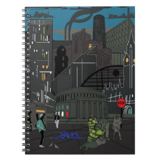Notebook Manchester Edgy Skyline Illustration