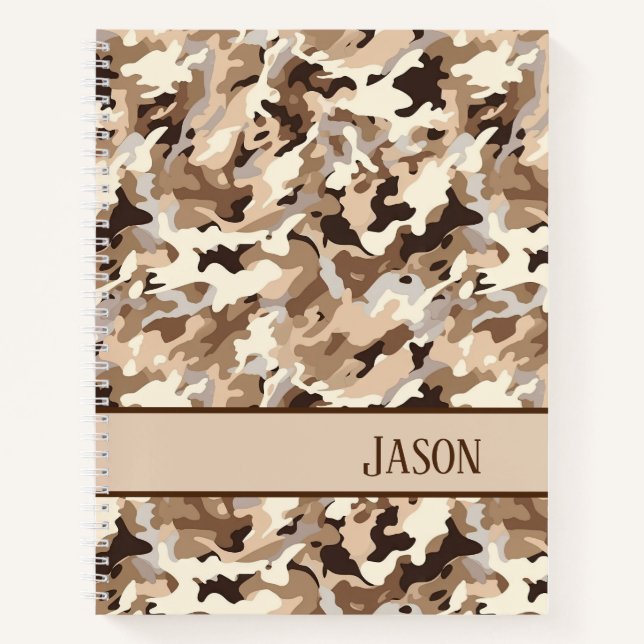 Notebook-Military Desert Camo Notebook (Front)