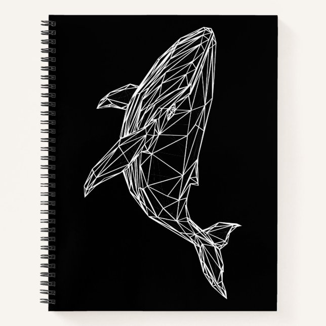  Notebook Modern Geometric Whale (Front)