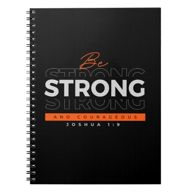 Notebook Motivational Bible Verse Joshua 1:9 (Front)
