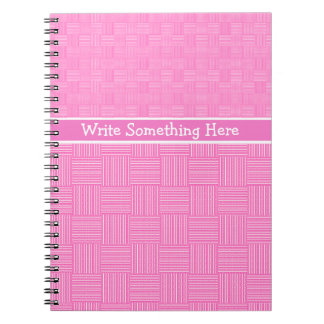 Notebook or Journal to Personalize: Pink White