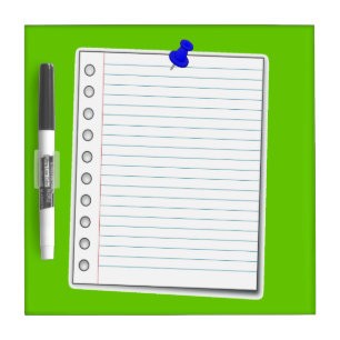 Notebook page Dry-Erase board