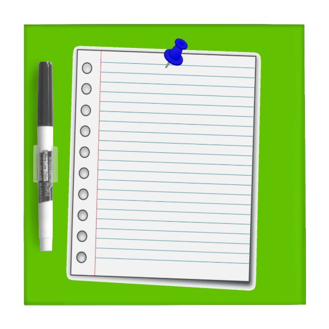 Notebook page Dry-Erase board (Front)