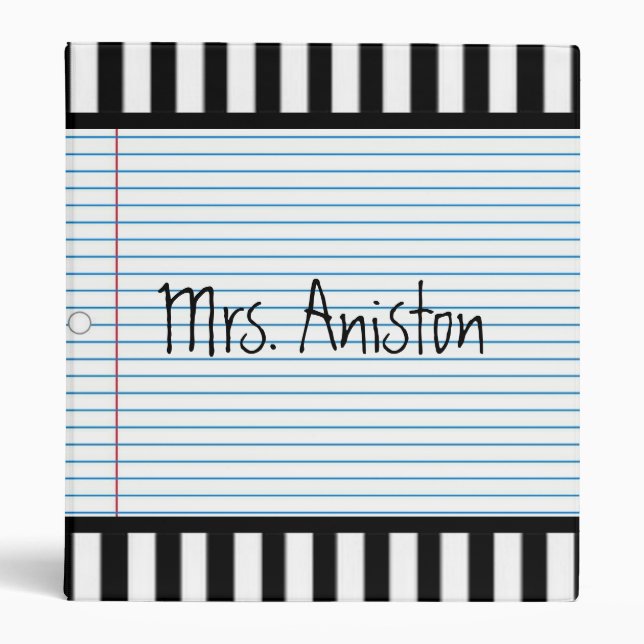 Notebook Paper 3 Ring Binder (Front)