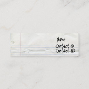 Notebook Paper Business Cards