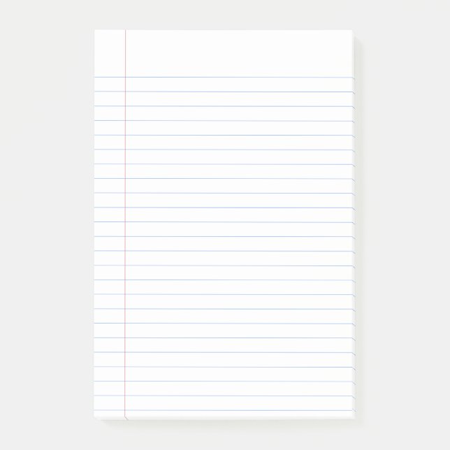 Notebook Paper Design on Notes (Front)