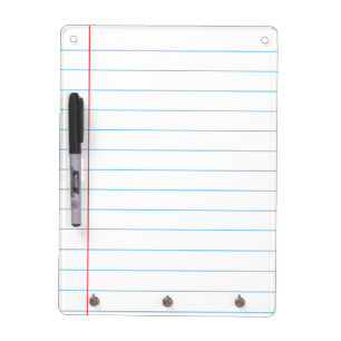 Notebook Paper Dry Erase Board