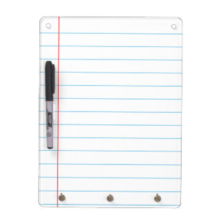 Notebook Paper Dry Erase Board