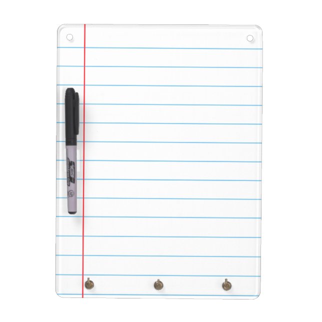 Notebook Paper Dry Erase Board (Front)