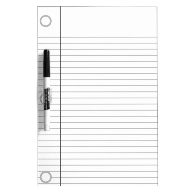 Notebook Paper Dry Erase Board (Front)