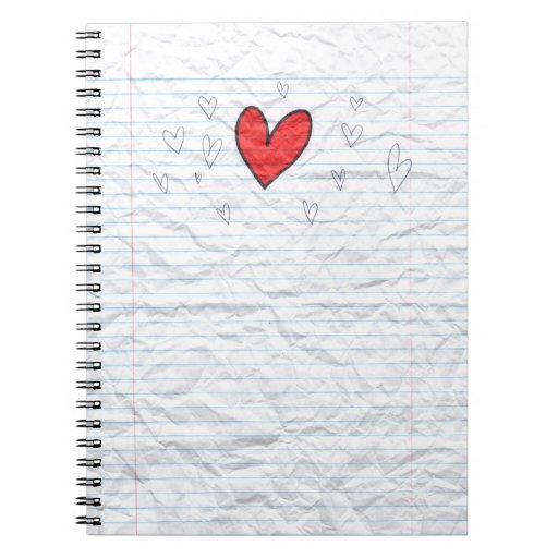 Notebook paper heart | Zazzle