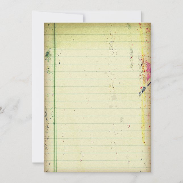 Notebook Paper Invitation (Front)