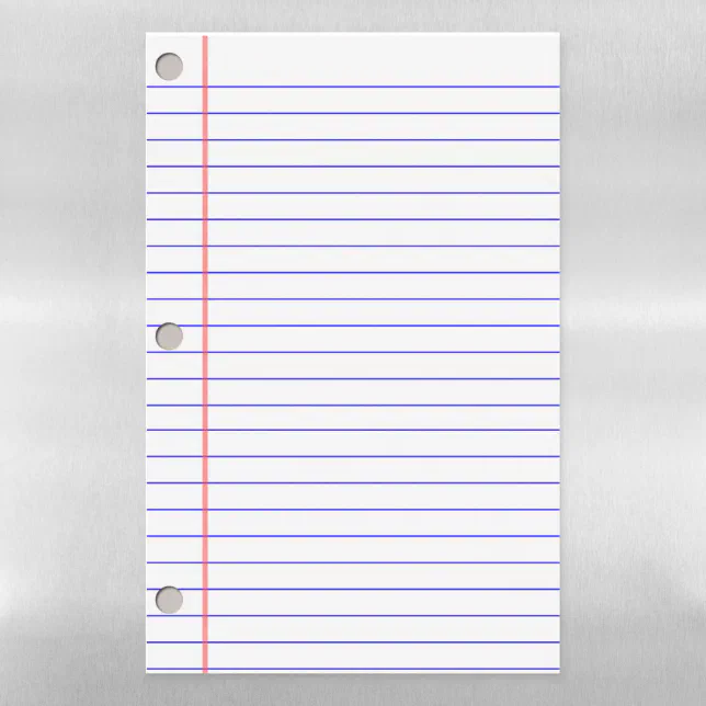 Notebook Paper Dry Erase Sheet Zazzle