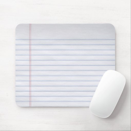 Notebook Paper Mouse Pad Zazzle